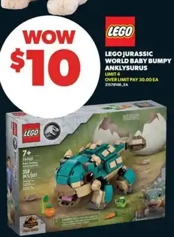 Real Canadian Superstore LEGO JURASSIC WORLD BABY BUMPY ANKLYSURUS offer