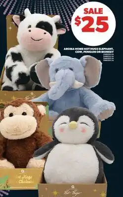 Real Canadian Superstore AROMA HOME HOT HUGS ELEPHANT, COW, PENGUIN OR MONKEY offer