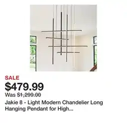 Wayfair Jakie 8 - Light Modern Chandelier Long Hanging Pendant for High Ceiling with Remote Control offer
