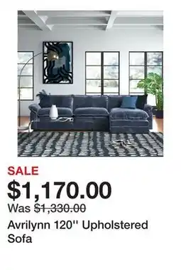 Wayfair Avrilynn 120'' Upholstered Sofa offer