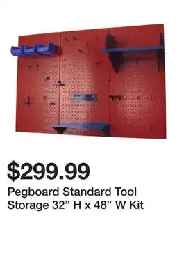 Wayfair Pegboard Standard Tool Storage 32 H x 48 W Kit offer