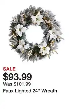 Wayfair Faux Lighted 24'' Wreath offer