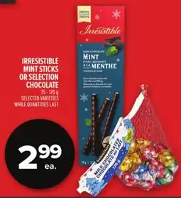 Metro IRRESISTIBLE MINT STICKS OR SELECTION CHOCOLATE offer