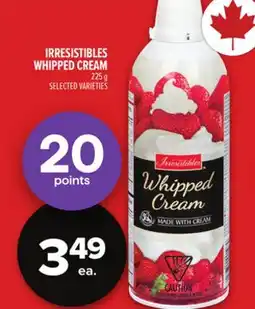 Metro IRRESISTIBLES WHIPPED CREAM offer