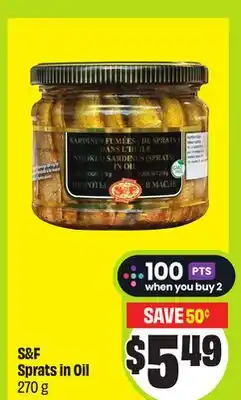 FreshCo S&F Sprats in Oil 270 g offer
