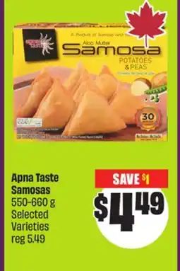 Chalo FreshCo Apna Taste Samosas 550-660 g Selected Varieties offer