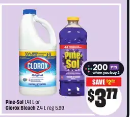 Chalo FreshCo Pine-Sol 1.41 L or Clorox Bleach 2.4 L offer