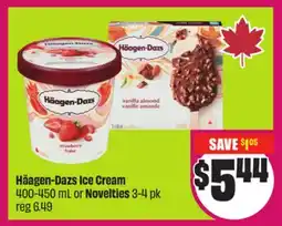 Chalo FreshCo Häagen-Dazs Ice Cream 400-450 mL or Novelties 3-4 pk offer