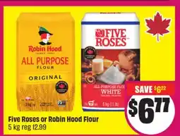 Chalo FreshCo Five Roses or Robin Hood Flour 5 kg offer