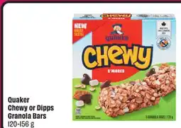 Chalo FreshCo Quaker Chewy or Dipps Granola Bars 120-156 g offer