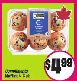 Chalo FreshCo Compliments Muffins 4-6 pk offer