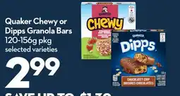 Longo's Quaker Chewy or Dipps Granola Bars offer