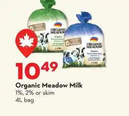 Longo's Organic Meadow Milk offer