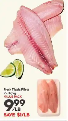 Longo's Fresh Tilapia Fillets offer