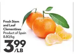 Longo's Fresh Stem and Leaf Clementines offer