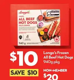 Longo's Longo's Frozen All Beef Hot Dogs offer