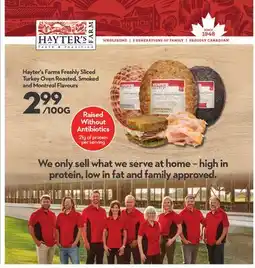 Longo's Hayter's Farms Freshly Sliced Turkey offer