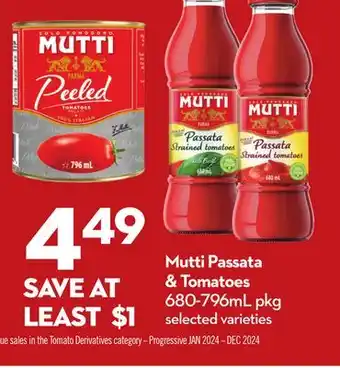 Longo's Mutti Passata & Tomatoes offer