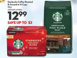 Longo's Starbucks Coffee Roasted & Ground or K-Cups offer