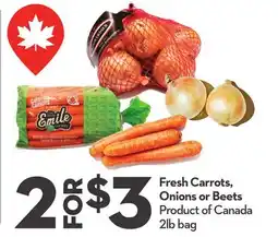 Longo's Fresh Carrots, Onions or Beets offer