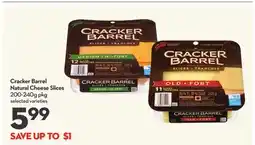 Longo's Cracker Barrel Natural Cheese Slices offer