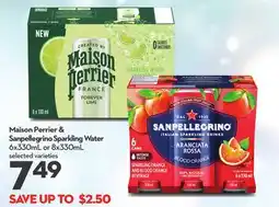 Longo's Maison Perrier & Sanpellegrino Sparkling Water offer
