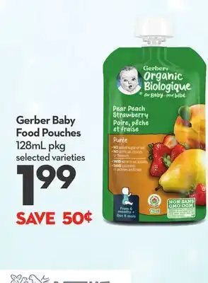 Longo's Gerber Baby Food Pouches offer
