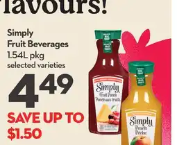 Longo's Simply Fruit Beverages offer