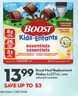 Longo's Boost Meal Replacement Shakes offer