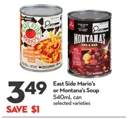 Longo's East Side Mario's or Montana's Soup offer