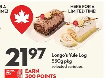 Longo's Yule Log offer