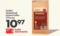 Longo's Gingerbread Ground Coffee offer