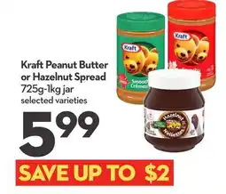 Longo's Kraft Peanut Butter or Hazelnut Spread offer