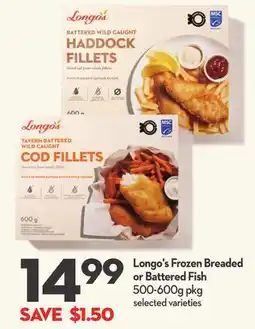 Longo's Longo's Frozen Breaded or Battered Fish offer