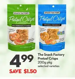 Longo's The Snack Factory Pretzel Crisps offer
