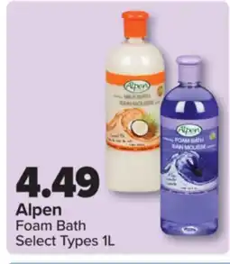PharmaChoice Alpen Foam Bath offer