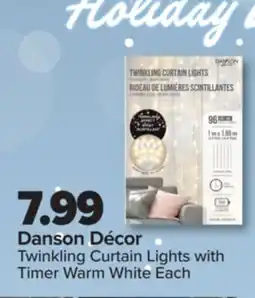 PharmaChoice Twinkling Curtain Lights with Timer Warm White Each offer