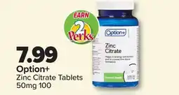 PharmaChoice Option+ Zinc Citrate Tablets 50mg offer
