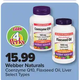 PharmaChoice Webber Naturals Coenzyme Q10, Flaxseed Oil, Liver offer