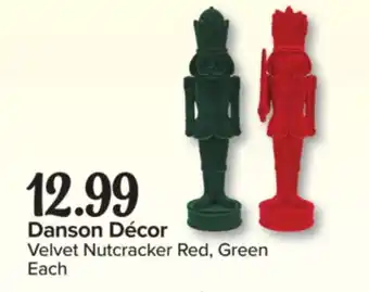 PharmaChoice Danson Décor Velvet Nutcracker Red, Green offer