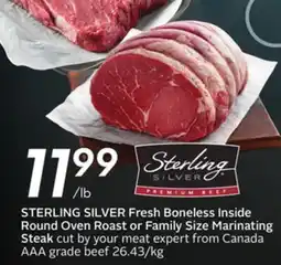Sobeys Fresh Boneless Inside Round Oven Roast or Family Size Marinating Steak offer