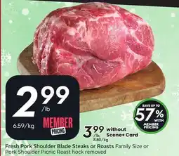 Sobeys Fresh Pork Shoulder Blade Steaks or Roasts offer