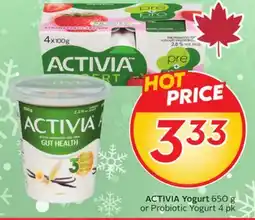 Sobeys ACTIVIA Yogurt offer