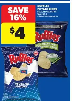 Real Canadian Superstore RUFFLES POTATO CHIPS, 180-200 G offer