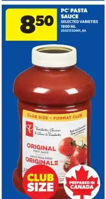 Real Canadian Superstore PC PASTA SAUCE, 1800 ML offer
