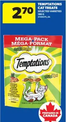 Real Canadian Superstore TEMPTATIONS CAT TREATS, 180 G offer