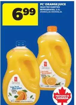 Real Canadian Superstore PC ORANGE JUICE, 2.5 L offer