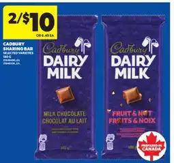 Real Canadian Superstore CADBURY SHARING BAR, 180 G offer