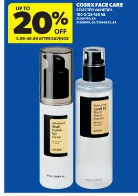 Real Canadian Superstore COSRX FACE CARE, 100 G/25-150 ML offer