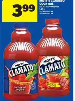 Real Canadian Superstore MOTT'S CLAMATO COCKTAIL, 1.89 L offer